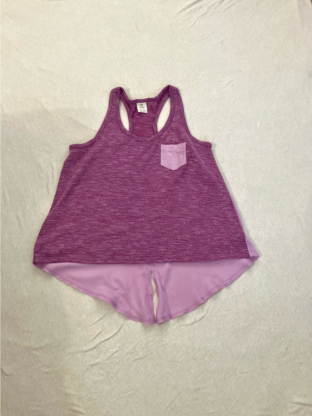 Tucker + Tate Racerback High-Low Tank Top, Lavender/Lilac - Size XL (14/16)